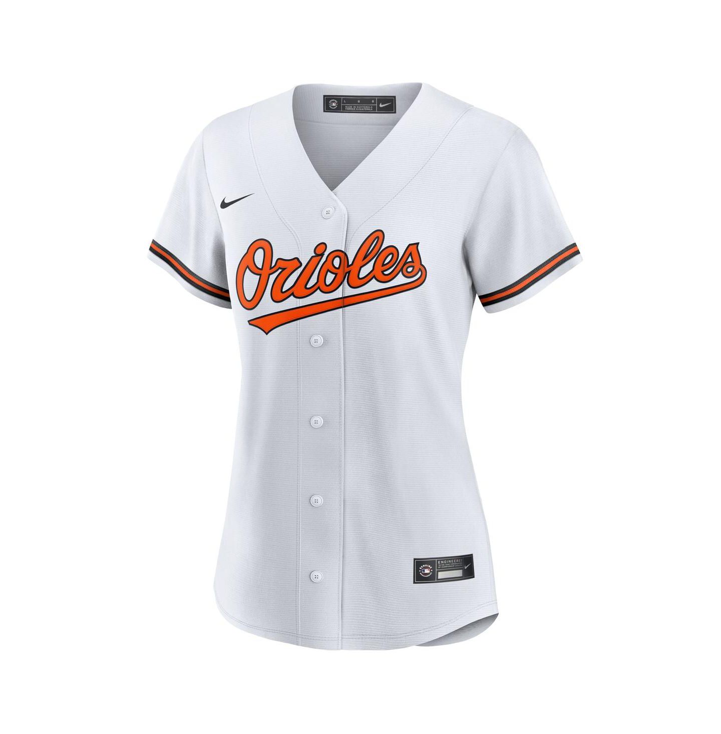 Женский топ Nike White Baltimore Orioles 1 Mom Home Replica Jersey — фото 3