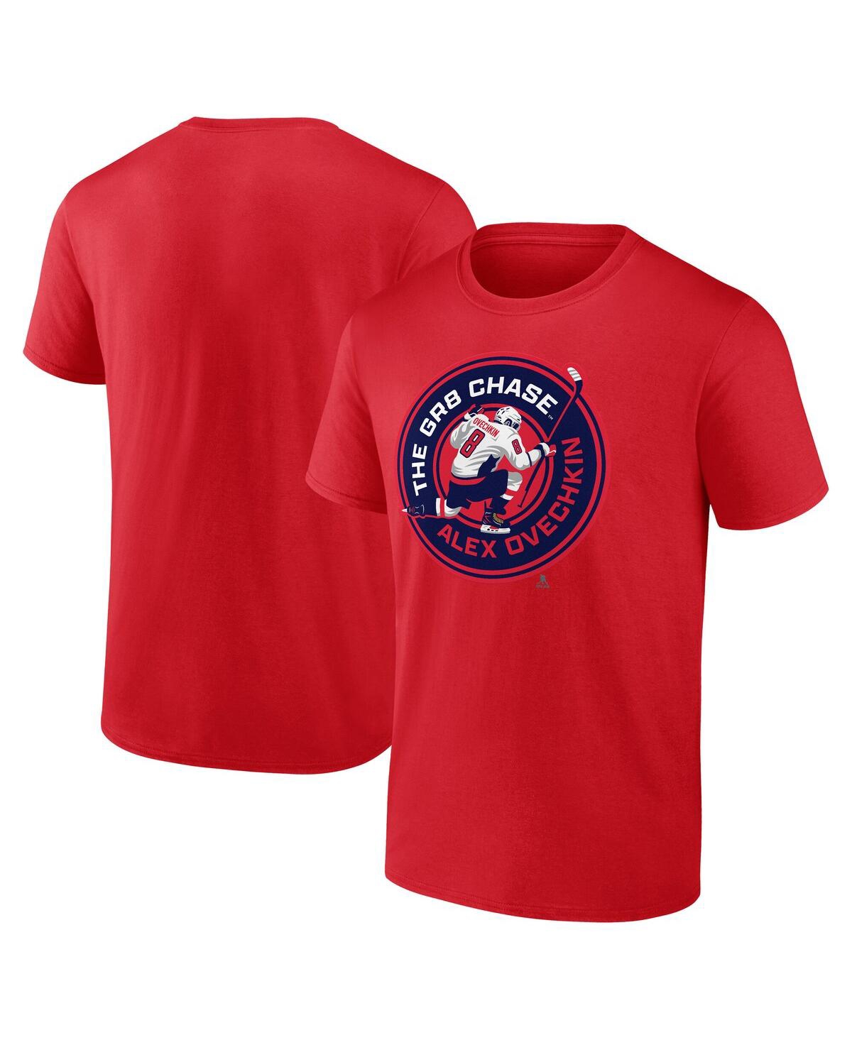 Fanatics Men's Alexander Ovechkin Red Washington Capitals The Gr8 Chase T-shirt In Red