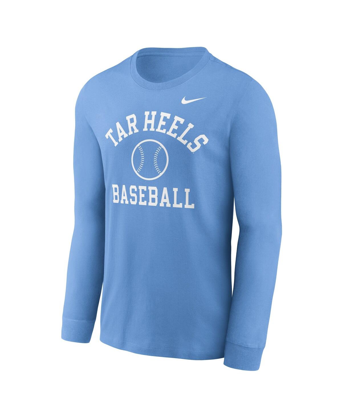 Nike Men's Carolina Blue North Carolina Tar Heels Essential Baseball Arch Long Sleeve T-shirt In Carolina Blue