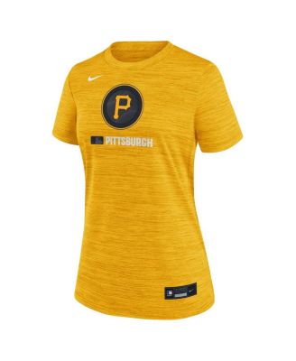 Women's Gold Pittsburgh Pirates Authentic Collection City Connect Velocity Performance T-Shirt