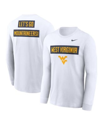 Nike - Men's White West Virginia Mountaineers Two-Hit Classic Location Long Sleeve T-Shirt