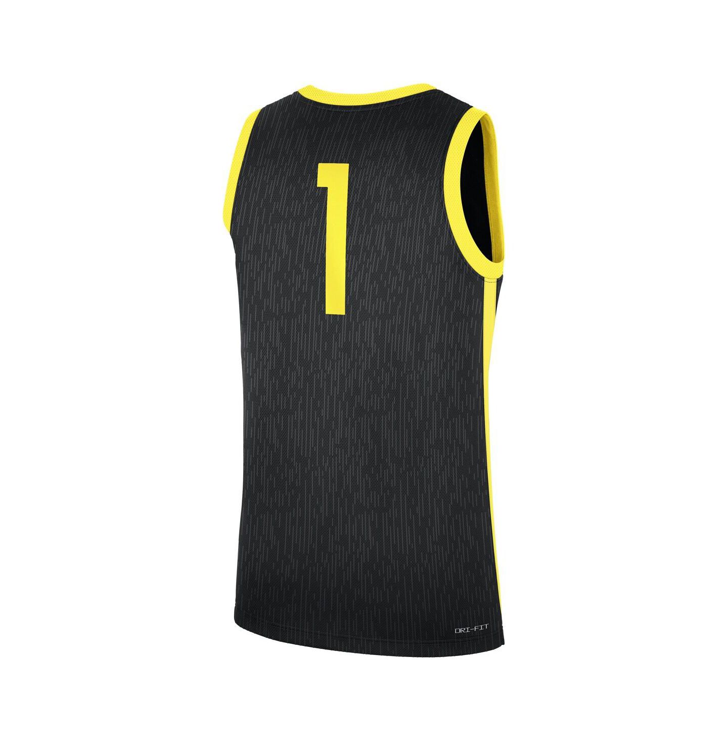 Мужской топ Nike 1 Black Oregon Ducks Alternate Replica Jersey — фото 2