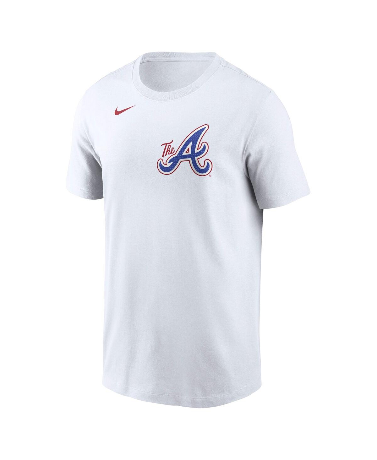 Nike Men's Ozzie Albies White Atlanta Braves 2024 City Connect Fuse Name Number T-shirt In White