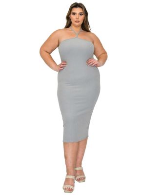 plus size grey bodycon dress Bailey