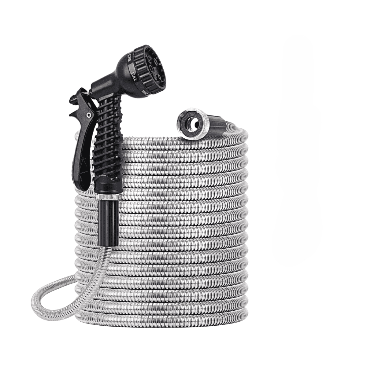 Garden Hose Stainless Steel Heavy Duty Water Hose No-Kink Rust Proof for Yard Outdoor 75ft