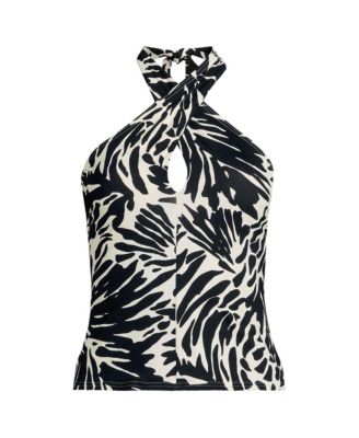 Women's Criss Cross Halter Tankini Top