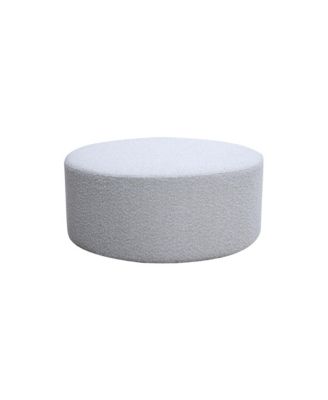 Streamdale Furnitur Versatile Round Boucle Table Ottoman, Seat, End/Side Table