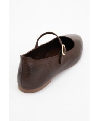 Lara Leather Mary Jane Flats
