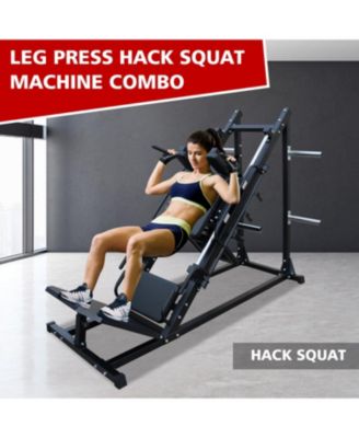 Streamdale Professional Leg Press and Hack Squat Machine for Home Gym with Weight Storage