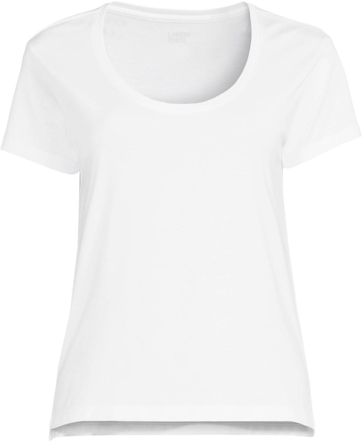Lands' End Women's Supima Cotton Tall Short Sleeve Scoop Neck Tee