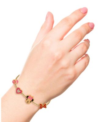 Minnie Mouse Charm Bracelet with Heart Accents