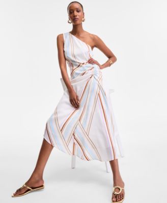 Women's One-Shoulder Midi Dress, Exclusively at Macy's