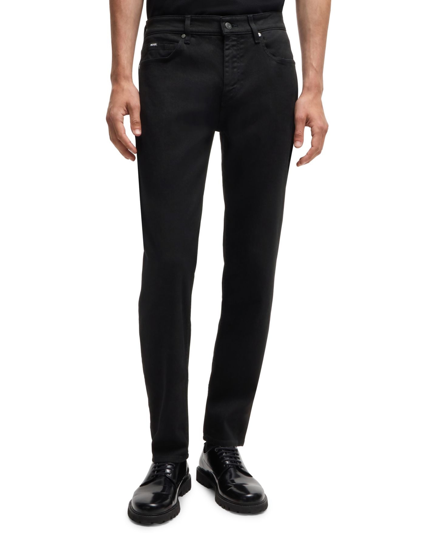 Мужские джинсы Hugo Boss Black Super-Soft Regular-Fit, цвет: Чёрный — фото 1
