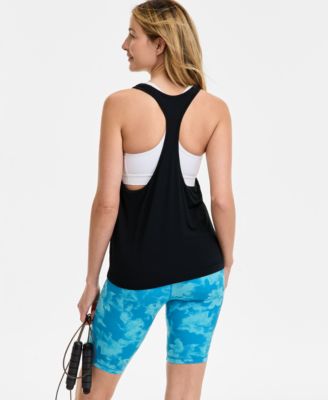 Women's Scoop-Neck Long Racerback Tank Top, Exclusively at Macy's