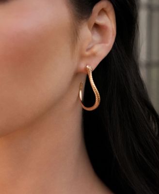 Serpentina Cubic Zirconia Hoop Earrings