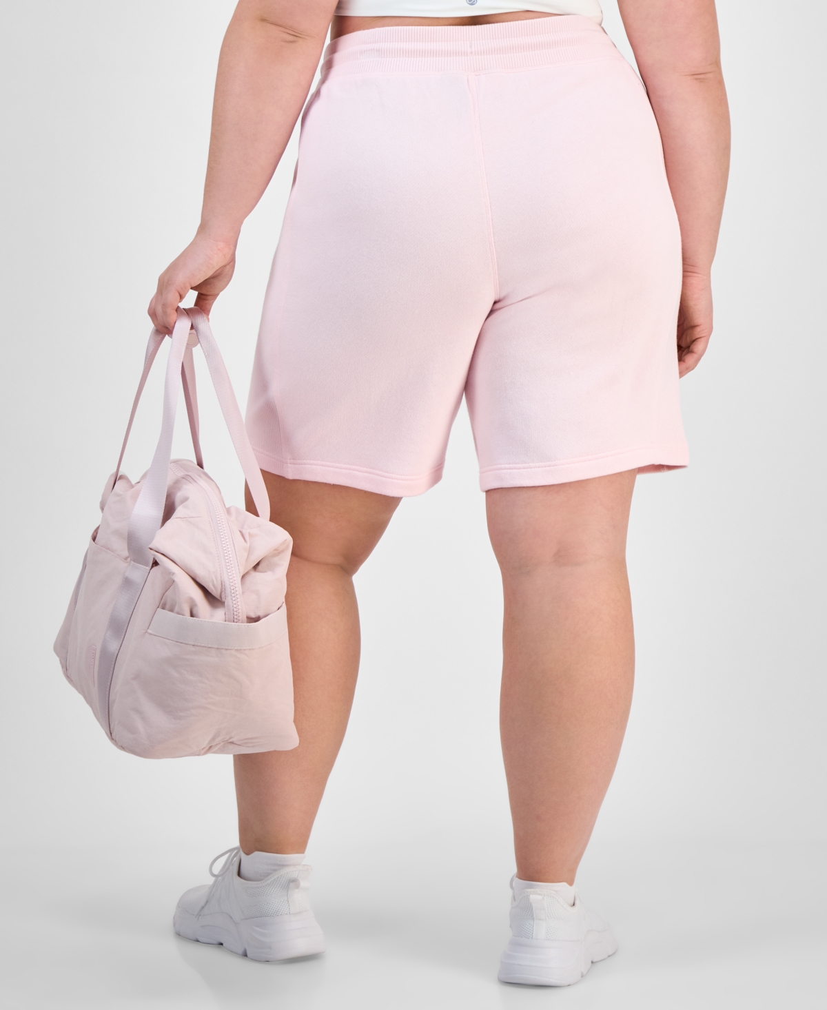 Id Ideology Plus Size Cotton-blend Pull-on Bermuda Shorts, Exclusively At Macy's