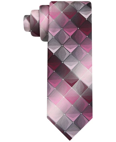 Мужской галстук Van Heusen Shadow с узором в клетку, цвет: Розовый