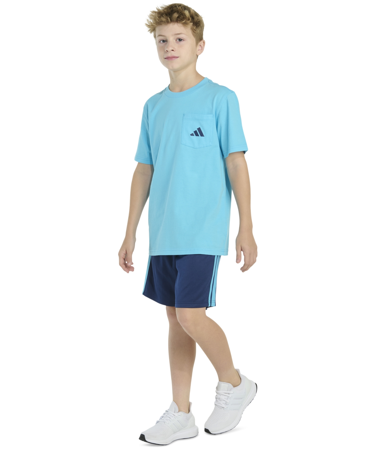 Adidas Originals Big Boys Short-sleeve T-shirt & Double-knit Shorts, 2 Piece Set
