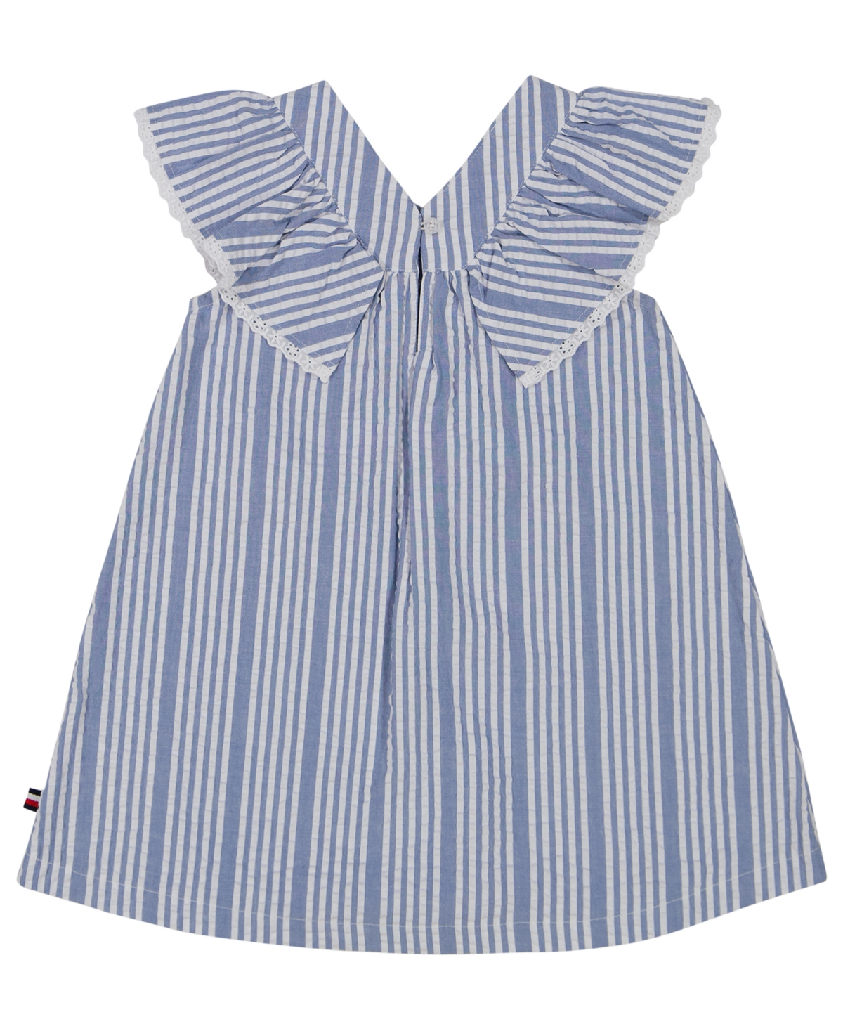 Tommy Hilfiger Toddler And Little Girls Ruffled Sleeve Seersucker Stripe Dress