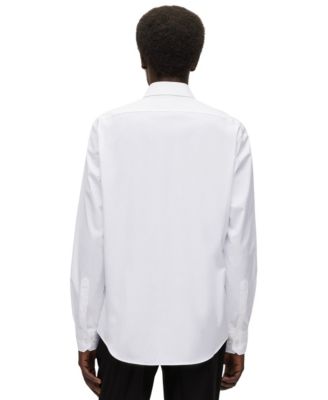 Men's Stretch-Cotton Twill Regular-Fit Dress Shirt