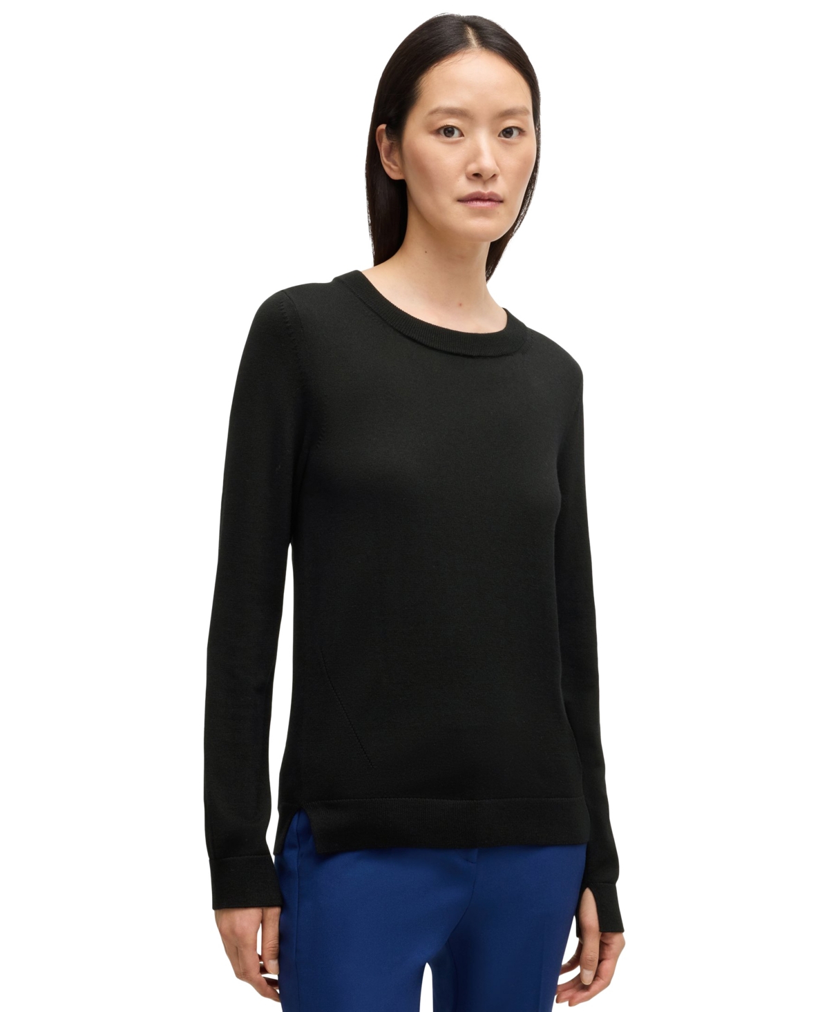 Boss by Hugo Boss Women's Crew-Neck Sweater - Black