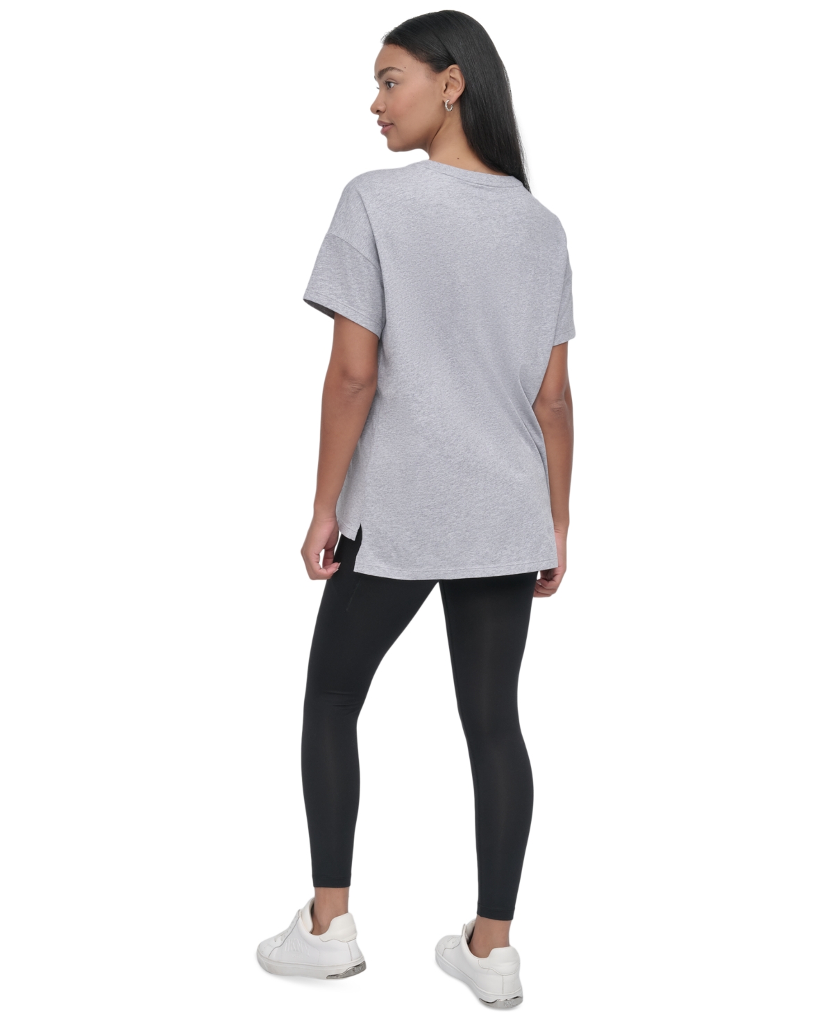 Dkny Sport Women's Glitter Logo Varsity T-shirt