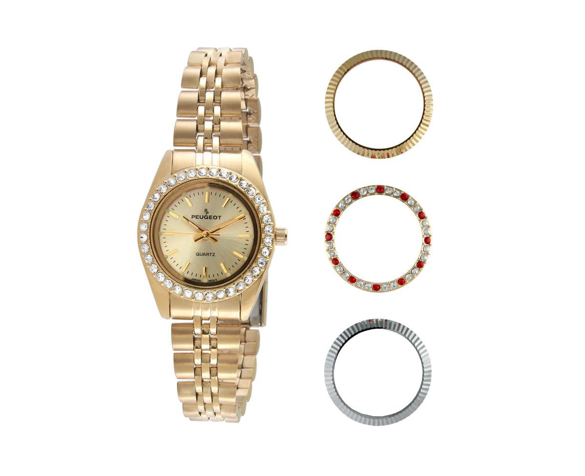 Women Watch Gift set with Interchangeable Bezels