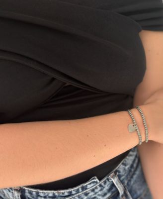 Tarnish Resistant Silver Set of Ball Bracelets