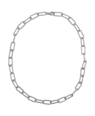 Tarnish Resistant Silver Wide Chunky Paper Clip Chain
