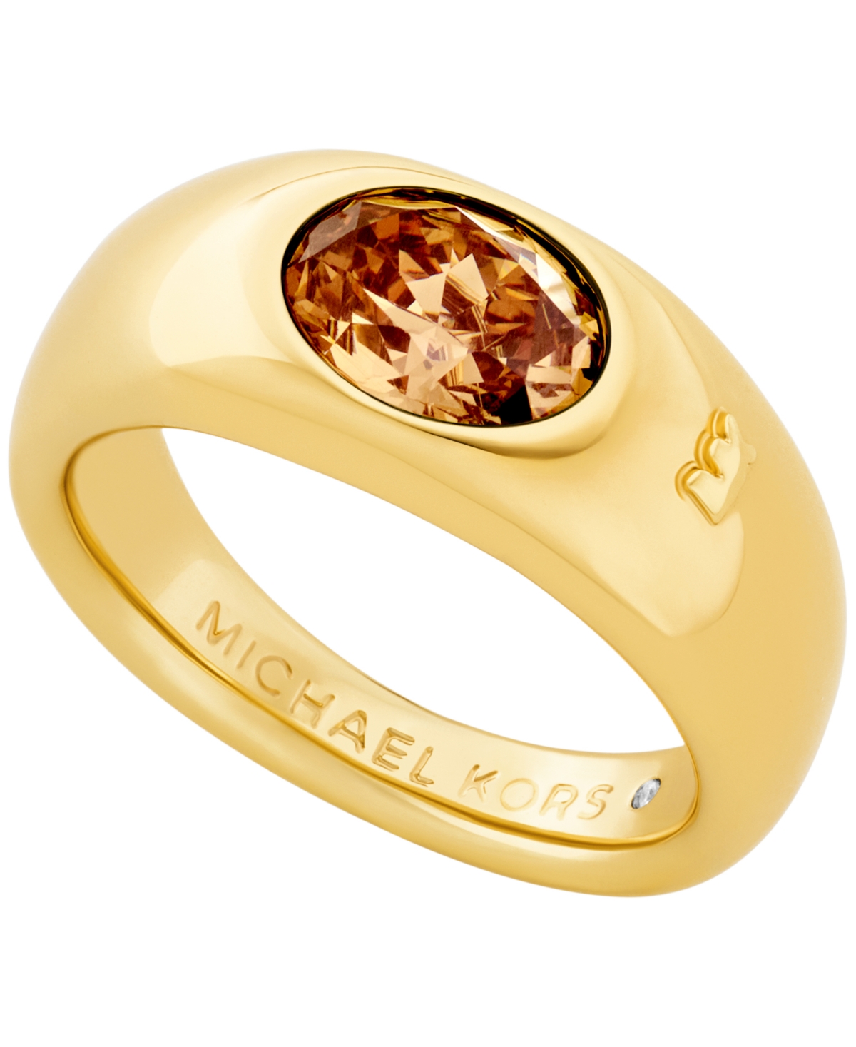 Michael Kors 14k Gold-plated Brass Oval Stone Ring