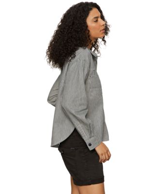Women's Ivy Striped Cotton Button-Front Shirt