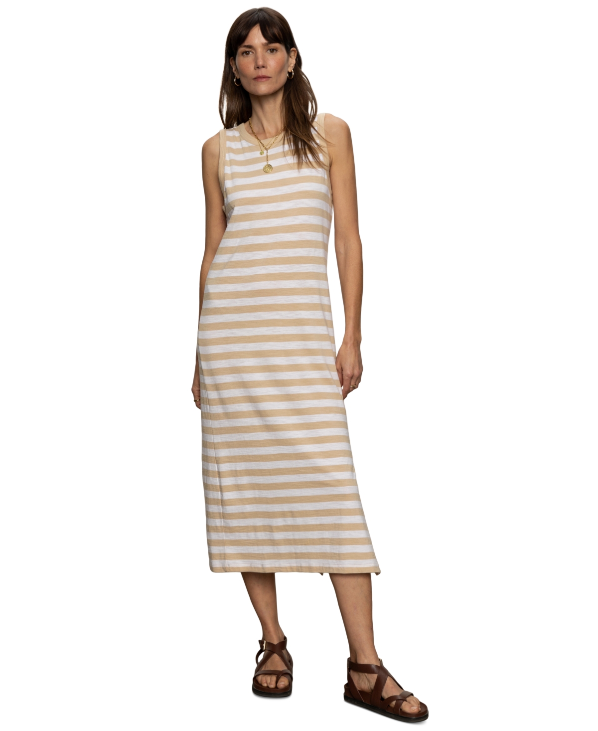 Shop Sanctuary Women's Striped Sleeveless Midi Dress