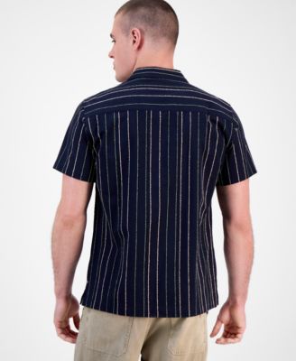 Men's Cooper Short Sleeve Striped Button-Front Shirt