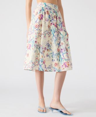 Women's Carlynn Printed Cotton Eyelet Midi Skirt