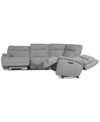 Ozryn 4-Pc. Fabric Sectional with 2 Power Motion Chairs, Exclusively at Macy's