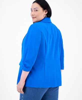 Plus Size 3/4-Sleeve Blazer, Created for Macy's 