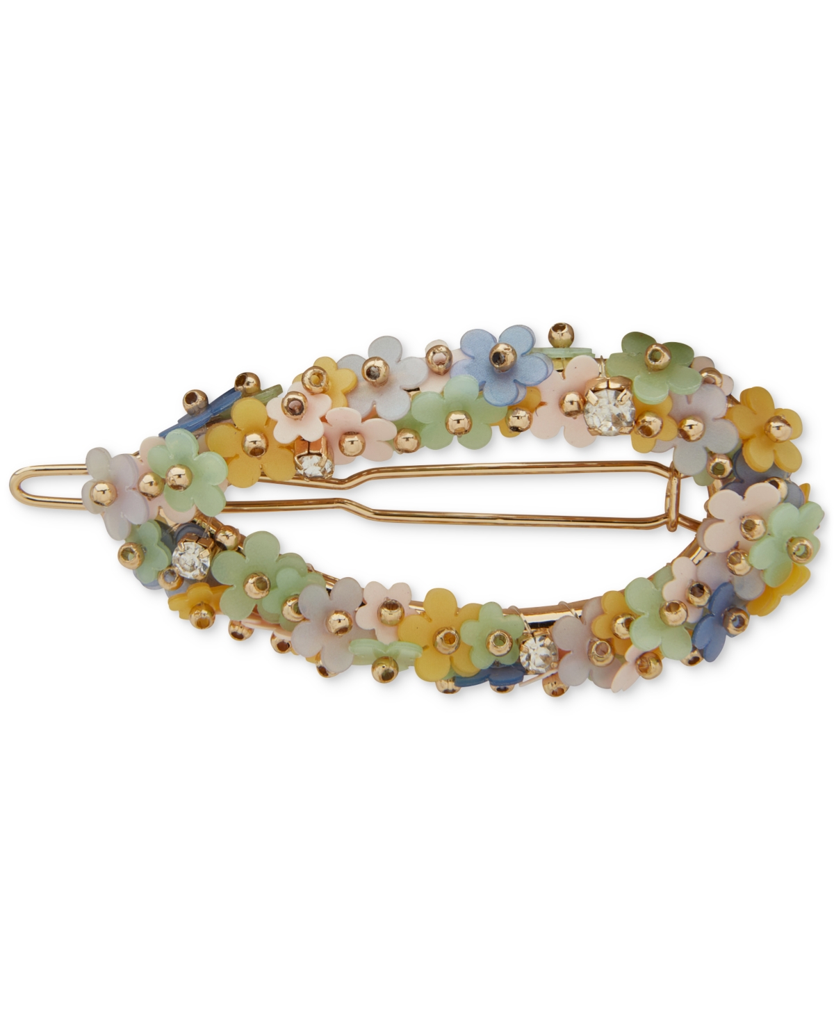 Gold-Tone Multi Flower Hair Barrette - Multi