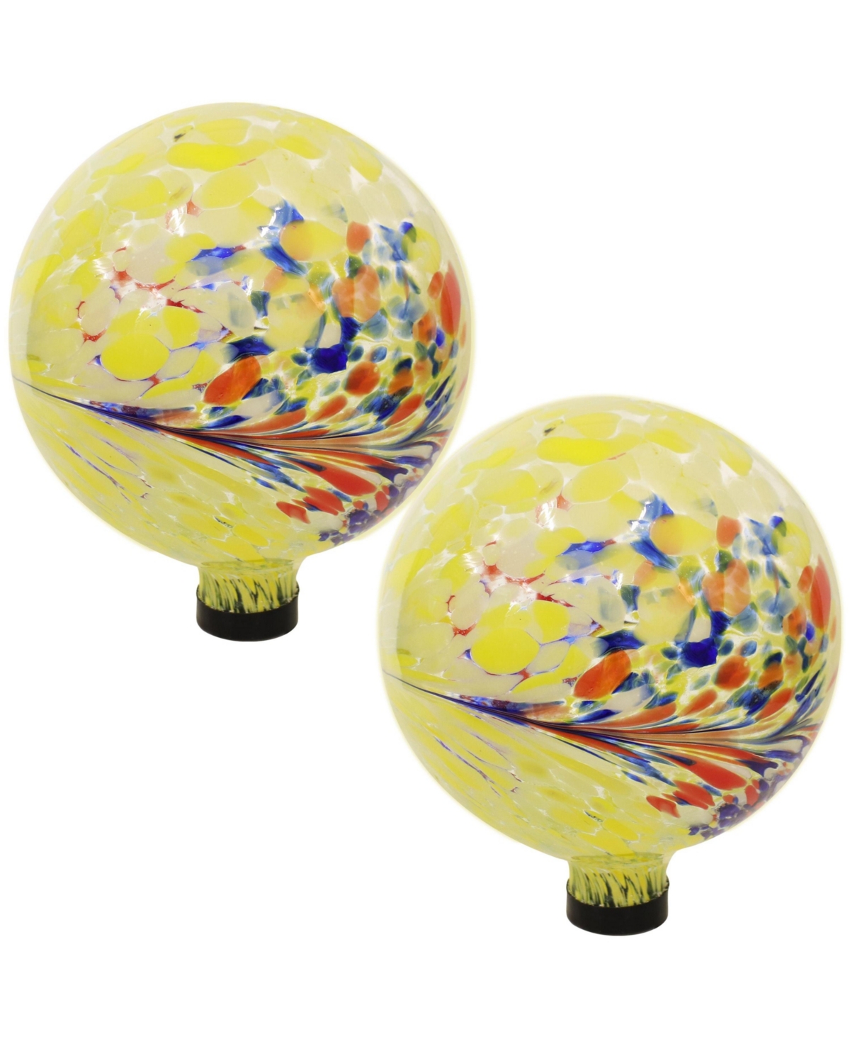 10-Inch Gazing Ball for Garden - Glass Gazing Globe for Outside - Garden Orb Yard Decor - Sunset Sky - Set of 2 - Sunset sky