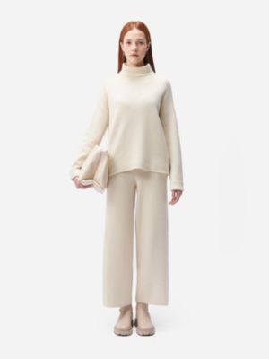 Women's Organic Color Cashmere Roll-Neck Sweater