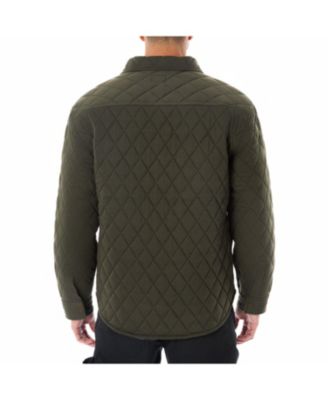 Men's Snap Closure Diamond Quilted Knit Shirt-Jac