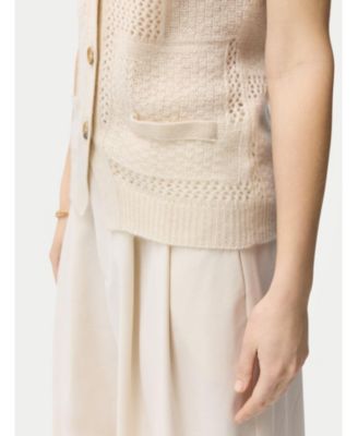 Women's Mixed Pattern Cashmere Vest