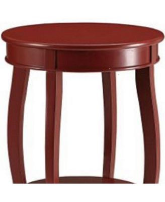 Round Solid Wood End Table with Shelf – Classic Design and Extra Storage