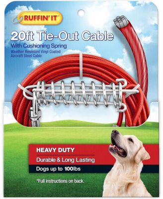 Tie Out Cable: 1700# Strength - 20FT