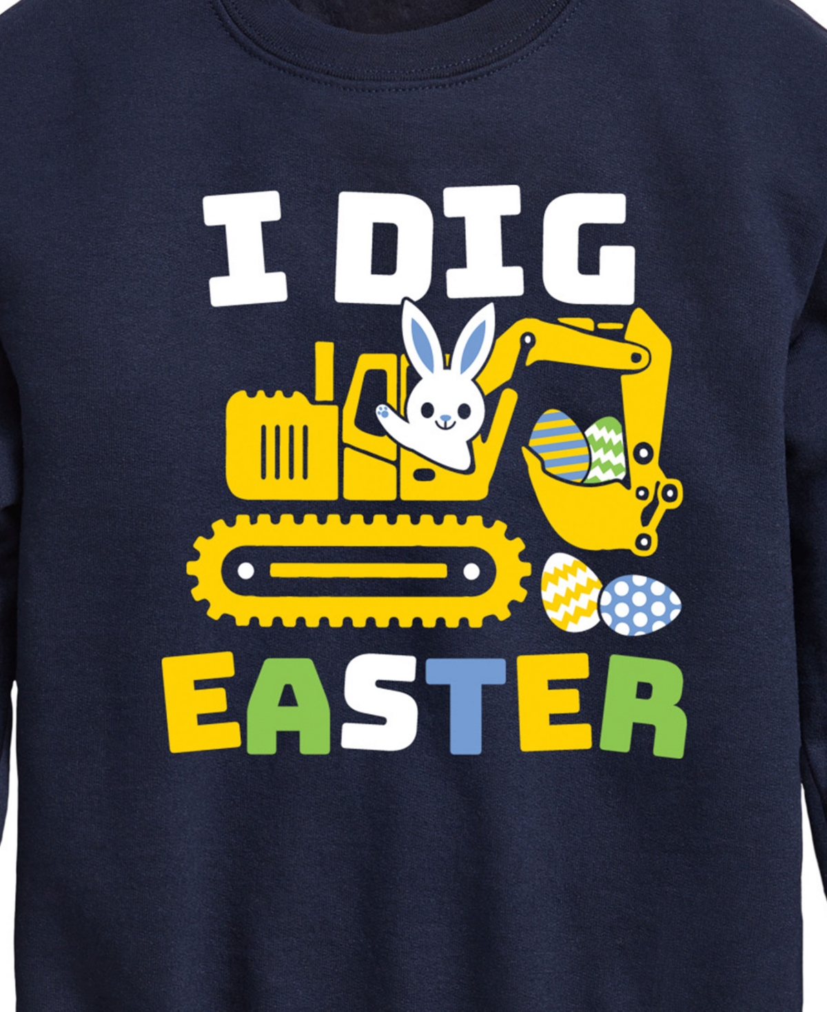 Hybrid Big Boys I Dig Easter Graphic Fleece Sweatshirt In Blue