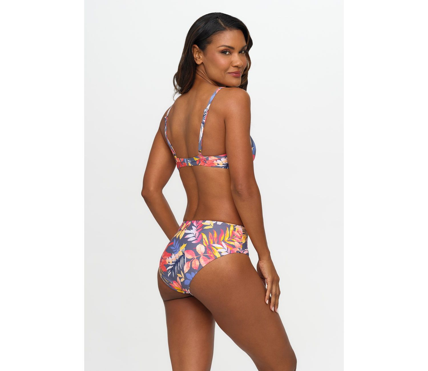 Women's Floral Print High Waist Bikini High-Waist Swim Bottom