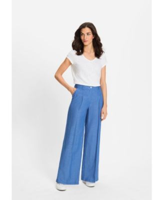 Women's Anna Fit Wide Leg Pleated Trouser