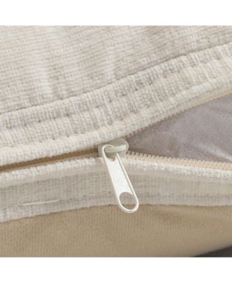 Modern Upholstered Chenille Armless Dining Chairs With Casters 2 PC