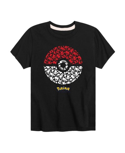 Футболка Pokemon Poke Ball Graphic для мальчиков, цвет: Чёрный