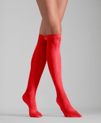 Women's Set of 2 Lustrous Silky Shiny Sheer Dress Knee-high Stockings Socks SKU15049-BL	