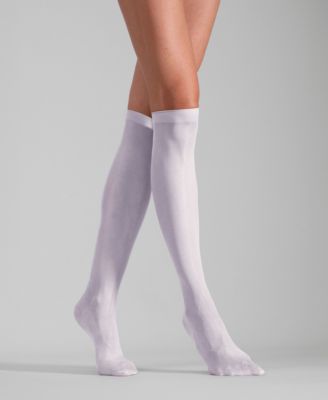 Women's Set of 2 Lustrous Silky Shiny Sheer Dress Knee-high Stockings Socks SKU15049-BL	